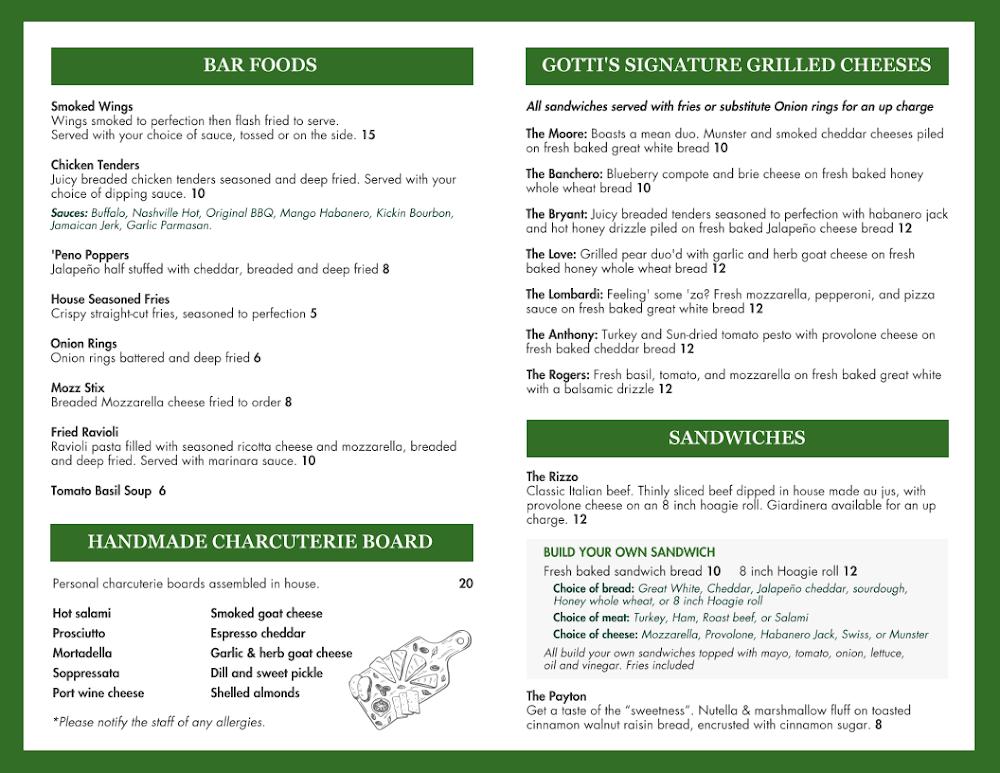 Gotti's Grub & Pub Menu image 1