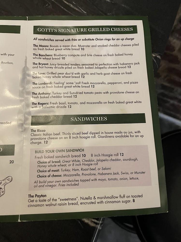 Gotti's Grub & Pub Menu image 2